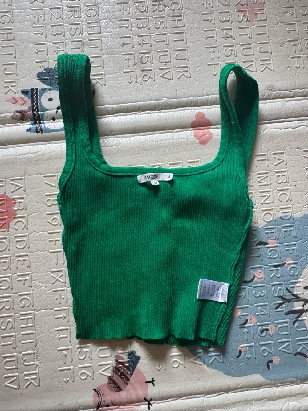 IMMODEL Green Ribbed Button-Front Tank Top - Picture 7 of 7